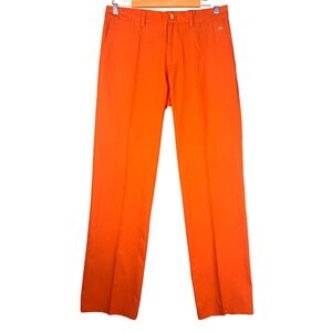 J.Lindeberg Men Orange Slim Fit Golf Pants Trousers 30x34 (Fits 32x31)
